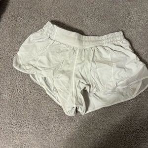 Size 4 white Lululemon hottie hot shorts